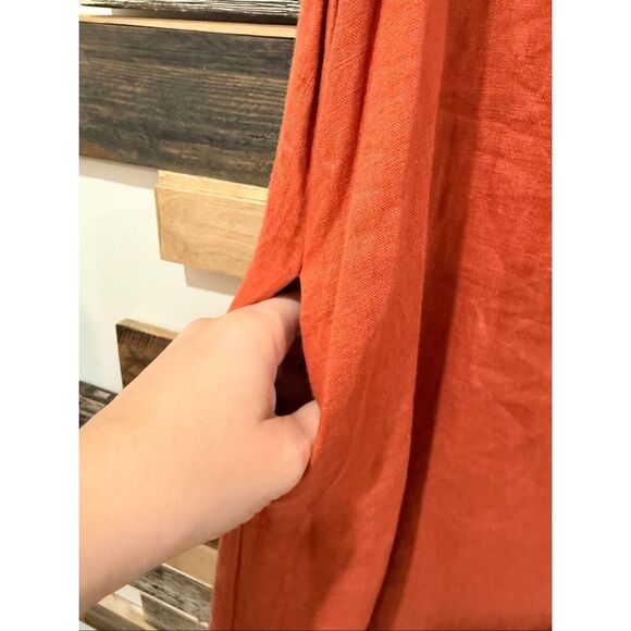 Match Point Women's Linen Cowl Neck Sleeveless pockets size Small - Picture 5 of 8